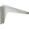 8" x 12" Heavy-Duty Steel Shelf Bracket, White, Pair