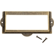 Flat Card Holder, Antique Brass