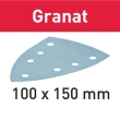 80-Grit 100x150mm Festool Granat Triangular Abrasive Sheets, 10-Pack (577539)