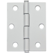 Flat Tipped Butt Hinge w/Removable Pin, 2-1/2" L x 2" W, White