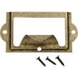 Antique Brass Card Holder with Pull