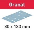 80-Grit 80x133mm Festool Granat Abrasive Sheets, 10-Pack (497128)