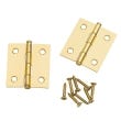 Flat-tipped Butt Hinges, 2'' L x 1-3/4'' W, Polished Brass