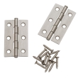 Flat-tipped Butt Hinges, 2-1/2'' L x 1-1/2'' W, Satin Nickel