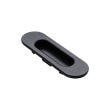 Recessed Rolling Door Handle, Black