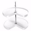 18" (457 mm) Diameter Kidney Shaped Shelves, White (6472-18-11-52)