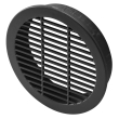 Black Round Vent Grill, Fits 3'' Hole