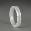 White Ceramic Ring Core Blank, 4mm Wide, Size 5