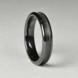 Black Ceramic Ring Core Blank, 4mm Wide, Size 4