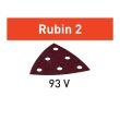 150-Grit 93x93mm Festool Rubin 2&nbsp;Triangular Abrasive Sheets, 50-Pack (499166)