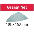 150-Grit 100x150mm Festool Granat NET Triangular Abrasive Sheets, 50-Pack (203323)