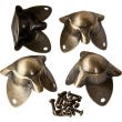 Antique Brass Plated Trunk Corner (Set of 4)