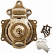 Antique Brass Plated Spring Trunk Lock