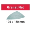 100-Grit 100x150mm Festool Granat NET Triangular Abrasive Sheets, 50-Pack (203321)