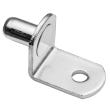 Rockler L-Shaped Shelf Pins, 1/4'' Post, Nickel, 24-Pack
