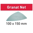 180-Grit 100x150mm Festool Granat NET Triangular Abrasive Sheets, 50-Pack (203324)