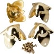 Brass Plated Trunk Corner (Set of 4)