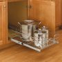 21" Single Pull-Out Chrome Wire Basket (22" Slides), Chrome, Wire (5WB1-2122-CR)