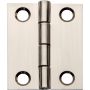 Flat Butt Hinge 1-1/2" L x 1-1/4" W, Satin Nickel