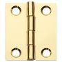 Flat Butt Hinge 1-1/2" L X 1-1/4" W, Polished Brass