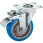 4" Polyurethane Casters, Total-Lock Swivel (Plate Mount)