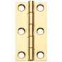 Flat Butt Hinge 2" L x 1" W, Polished Brass