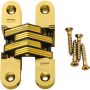 Satin Brass Soss Concealed Hinge, Wings measure 1" Wide x 4-5/8" Long for 1-3/8", SOSS #216 - EACH