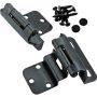3/8" Inset Partial Wrap Hinges - Oil Rubbed Bronze - pair