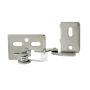 Snap Closing Semi-Concealed Hinges - Nickel (pair)