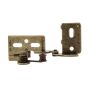 Snap Closing Semi-Concealed Hinges - Antique brass (pair)