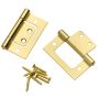 Brass Plated Hinge, (A) 11/16", (B) 7/8", (C) 1-1/2" - Pair