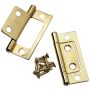 Brass Plated Hinge, (A) 11/16", (B) 7/8", (C) 2" - Pair