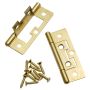 Brass Plated Hinge, (A) 3/4", (B) 15/16", (C) 2-1/2" - Pair
