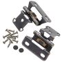 Partial Wrap 1/4" Overlay Hinges - Oil Rubbed Bronze - pair