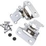 Partial Wrap 1/4" Overlay Hinges - Chrome - pair