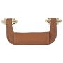 Light brown Genuine Leather Handles, Brass Plated Finish Hardware