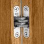 Satin Nickel Soss Concealed Hinge, Wings measure 1/2" Wide x 2-3/8" Long for 3/4", SOSS #204