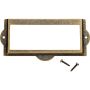 Flat Card Holder, Antique Brass