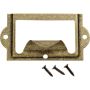Antique Brass Card Holder with Pull