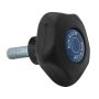 Rockler Easy-to-Grip 5-Star Knob, Male Threading, 3/8''-16