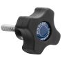 Rockler Easy-to-Grip 4-Star Knob, Male Threading, 1/4''-20