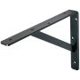 Black HD Steel Shelf Bracket, 15-1/2" Deep x 10-1/2" High
