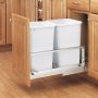 Double 27 Quart Pull-Out Waste Container, White (5349-1527DM-2)