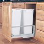Double 50 Quart Pull-Out Waste Container, White (5349-2150DM-2)