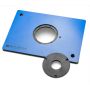 Rockler Phenolic Router Plate with Standard (4'' Dia.) Insert, Non-Drilled