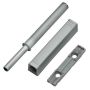 Gray Blum Tip-On Touch Latch for Self-Closing Hinges, Screw-Mount
