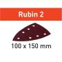 80-Grit 100x150mm Festool Rubin 2 Delta Abrasive Sheets, 50-Pack (577573)