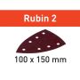 120-Grit 100x150mm Festool Rubin 2 Delta Abrasive Sheets, 50-Pack (577575)