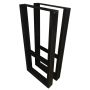 38''H V-Shaped Welded Steel Table Leg Set, Black