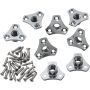 Screw-On Tee Nuts 3/8" x 16 TPI, 8 Pack